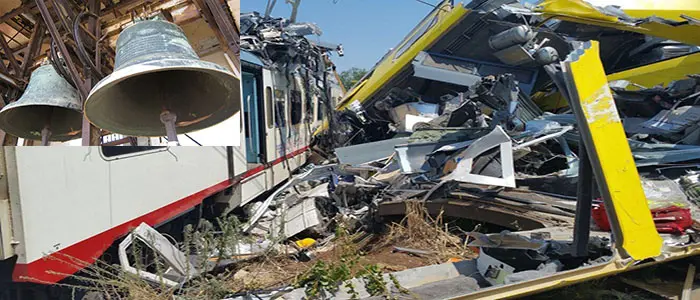 Scontro treni: a Corato 23 rintocchi da campane chiese. Sindaco invita cittadini a pregare