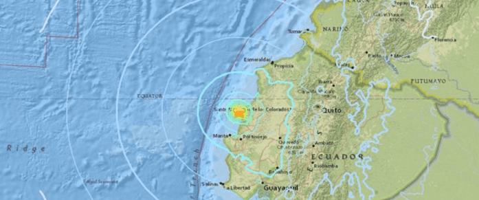 Terremoti: Ecuador, scossa magnitudo 6 su costa centrale