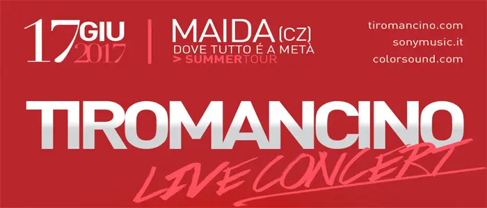 I Tiromancino domani sera in concerto al Due Mari di Maida