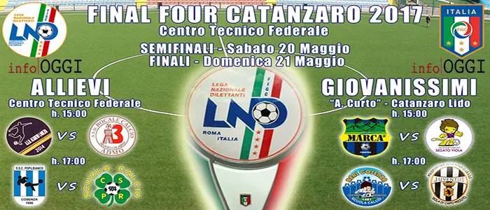 Calcio. Campionati Regionali Allievi e Giovanissimi: a Catanzaro la Final Four