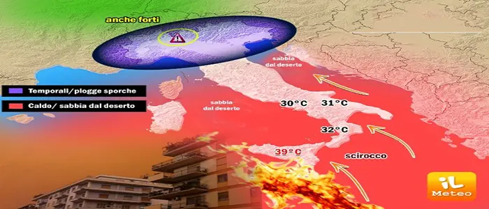 Meteo: Allerta temporali con bombe d'acqua in Lombardia, caldo afoso di Hannibal al Sud