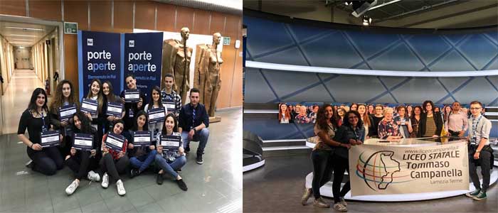 Gli studenti del Liceo Campanella visitano la sede regionale Rai di Cosenza [Foto]