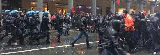 Primo maggio, Torino: scontri tra Polizia e centri sociali al corteo