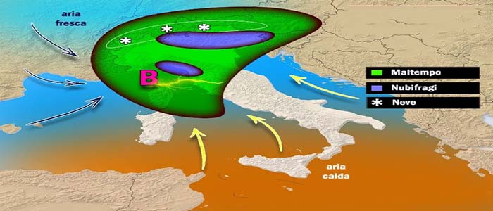 Meteo: Forte Maltempo Neve e nubifragi, ecco dove, Nord, Centro, Sud e Isole