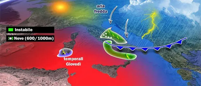 Meteo, Ecco Spring Stormm al Centro-Sud Neve, freddo e temporali