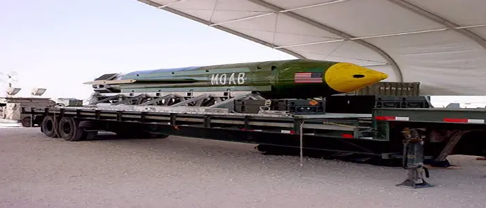 USA, sganciata la MOAB in Afghanistan su tunnel Isis