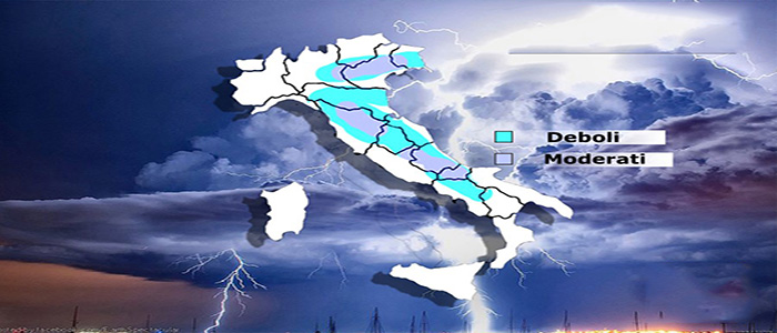 Allerta Meteo, con temporali e locali grandinate. Ecco il dettaglio - Nord, Centro, Sud e Isole.