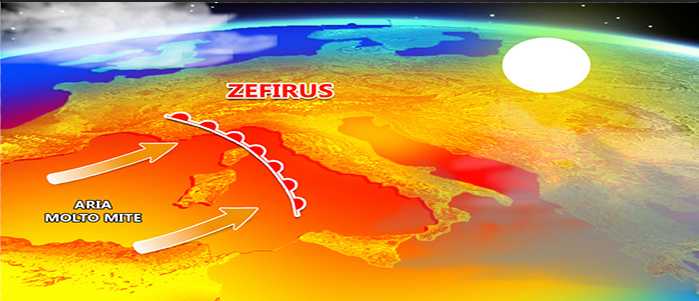 Meteo: L'anticiclone Zefirus, conquista l'Italia, inizia. il semestre estivo Nord, Centro, Sud