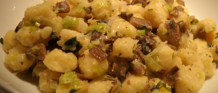 Gnocchi con i ceci e la farina di riso