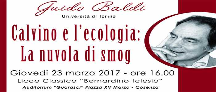 Domani a Cosenza il famoso italianista Guido Baldi: parlera' di Calvino e l'ecologia