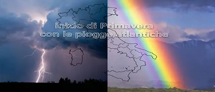 Meteo:  Marzo 20-24, inizio di primavera con le piogge atlantiche!