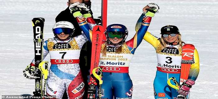 Sci, Mondiali di St. Moritz: nello slalom femminile oro a Mikaela Shiffrin, delusione per l'Italia