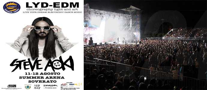 Lyd-Edm FestivaL, a Soverato. Alla Summer Arena ci sarà anche il dj-producer Steve Aoki