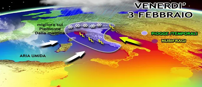 Meteo: Allerta nubifragi in Liguria, Toscana, Triveneto e Lombardia, neve sulle Alpi