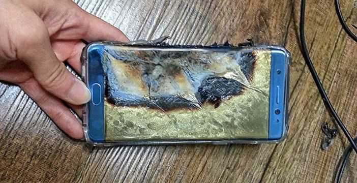 Samsung: le batterie, causa degli incendi del Galaxy Note 7
