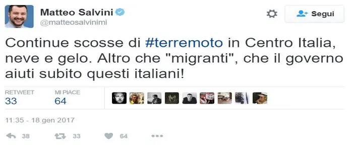 Terremoto Centro-Italia: Gentiloni a Rieti. Lega e M5S si scagliano contro il Governo