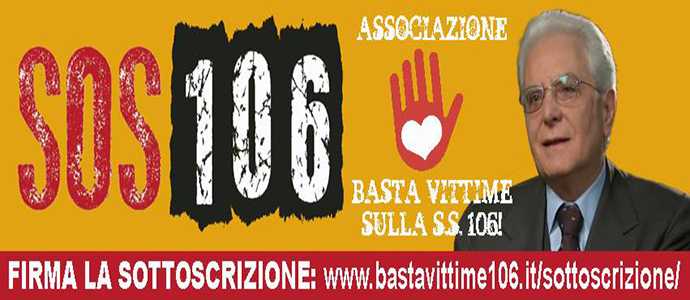 SS 106: 700 morti in 20 anni, da Calabria petizione a Mattarella