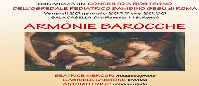 Armonie barocche per lìOspedale pediatrico Bambino Gesù