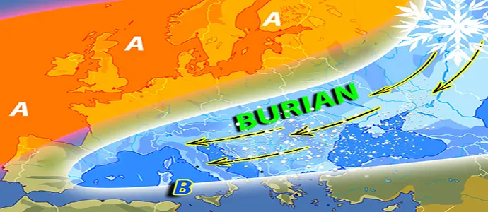 Meteo: Allerta, arriva il Burian, gran Gelo e Neve