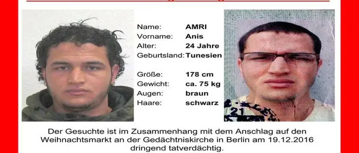 Attentato a Berlino: tunisino di 40 anni un possibile complice