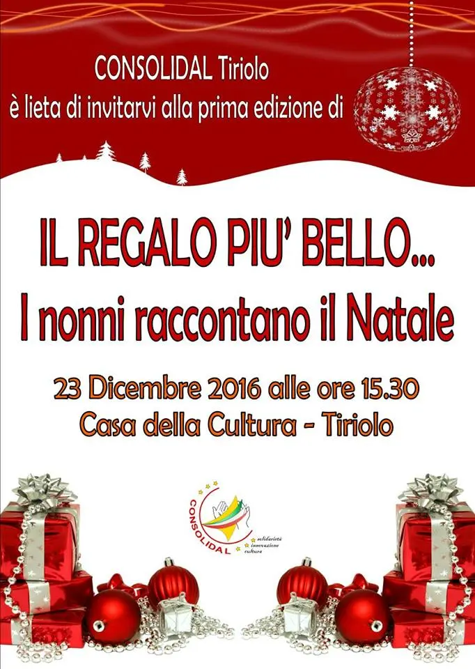"Il regalo più bello...I nonni raccontano il Natale" - Evento Consolidal a Tiriolo