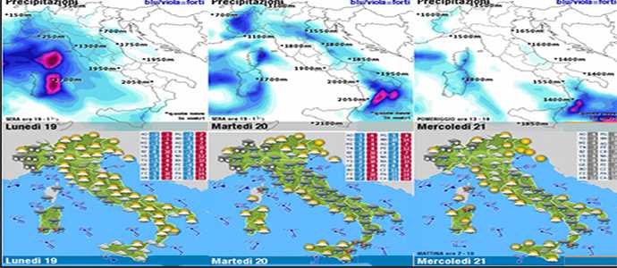 Allarme Meteo: Natale con il ciclone Nordafricano prima su isole maggiori e Calabria ionica