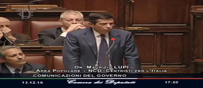 Maurizio Lupi: Si a fiducia a governo Gentiloni - il perchè nel mio intervento alla camera