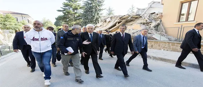 Sergio Mattarella visita le zone terremotate