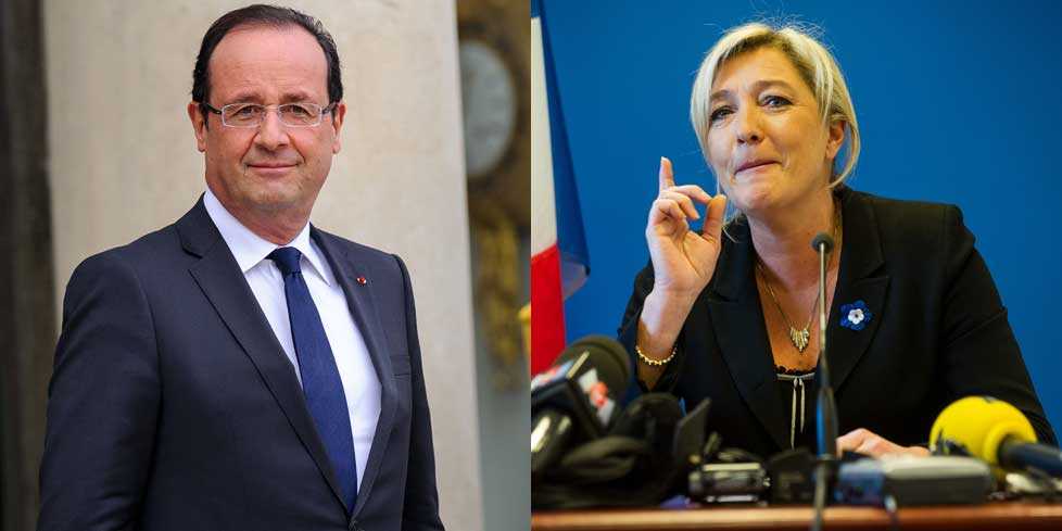Le Pen: "Italiani hanno ripudiato Ue e Renzi". Hollande rende omaggio al dinamismo di Renzi