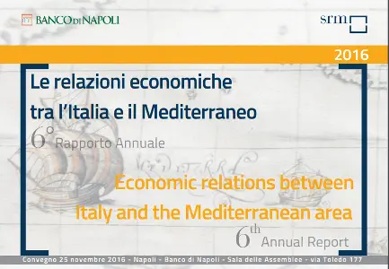 Economia Mediterraneo, convegno al Banco di Napoli il 25 Novembre