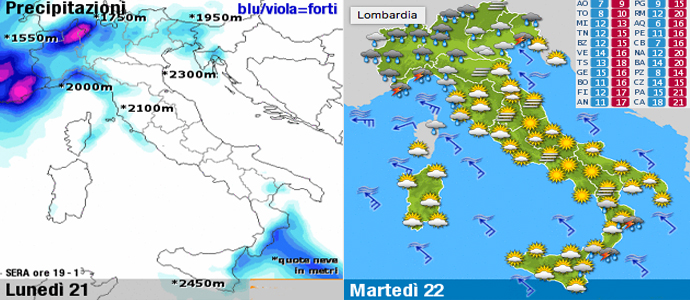 Allerta Meteo: Rischio nubifragi su Piemonte, Liguria e costa Ionica