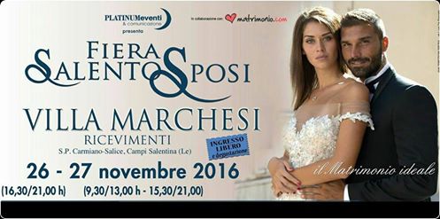 Fiera Salento Sposi: 26 e 27 novembre si sogna a "Villa Marchesi" a Novoli
