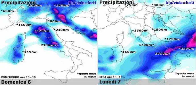 Allerta Meteo, su Toscana, Umbria e Lazio, poi freddo