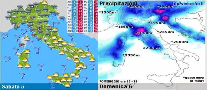 Allerta Meteo: Perturbazione atlantica, al Centro-Nord