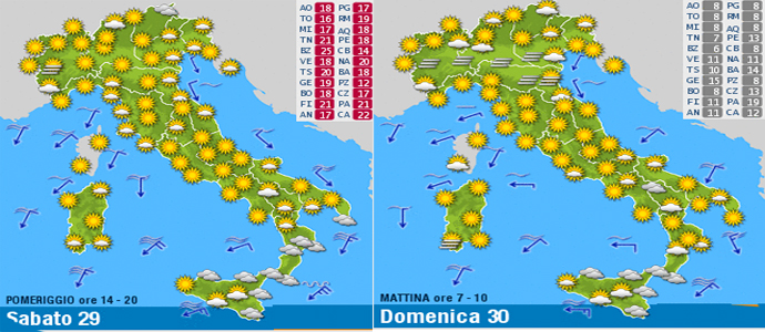 Meteo: Weekend e Ponte di Ognissanti: sole e nebbie