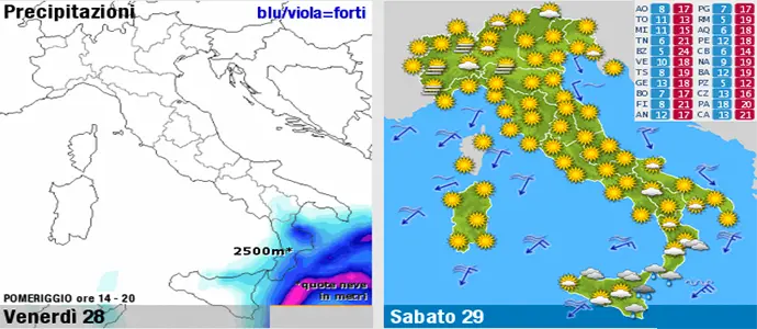 Meteo: In arrivo venti forti e mareggiate al Centro-Sud, raffiche fino a 100 km/h