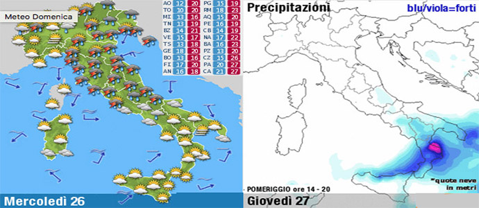 Meteo: Dal caldo alla pioggia, ai temporali e alla Bora. Previsioni Nord, centro, sud, e isole