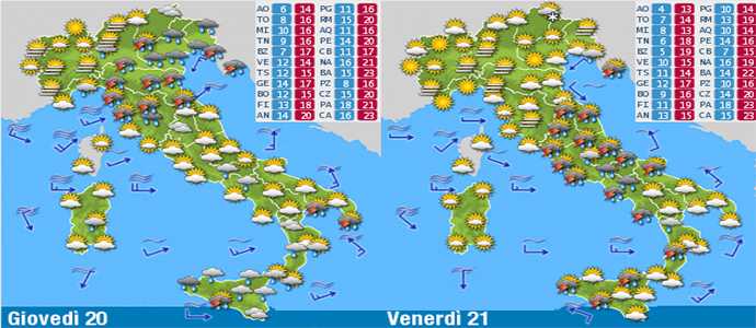 Meteo: Piogge e freddo Nordest e Toscana, e poi al Centro-Sud