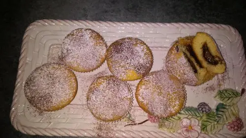 Muffin cuore di nutella