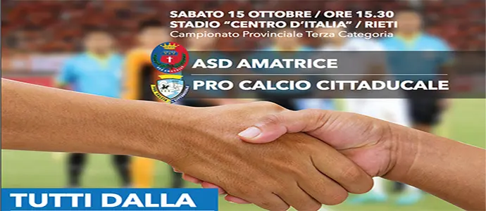 Calcio - Il calcio riparte, anche ad Amatrice