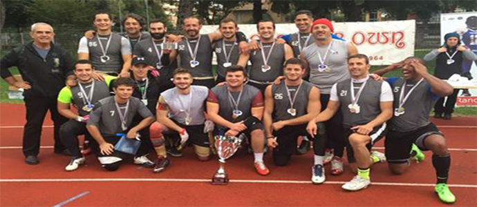 FIDAF: Lo scudetto del Flag sulle maglie dei Raiders Roma