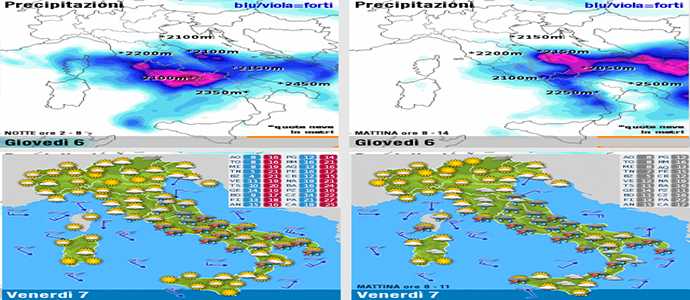 Meteo: Allerta Nubifragi al Centro-Sud