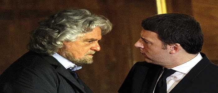 Renzi contro Grillo tra querele ed esposti in procura