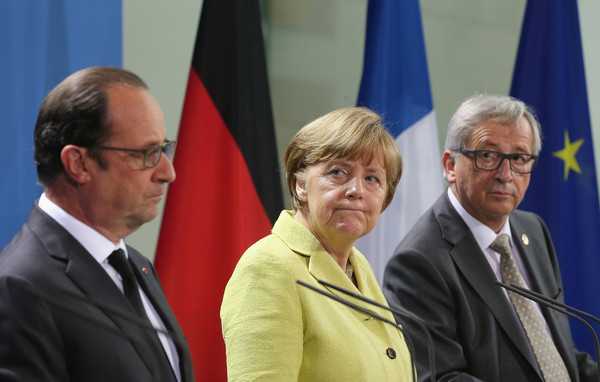 Ue, mercoledì incontro Juncker- Merkel- Hollande senza Renzi