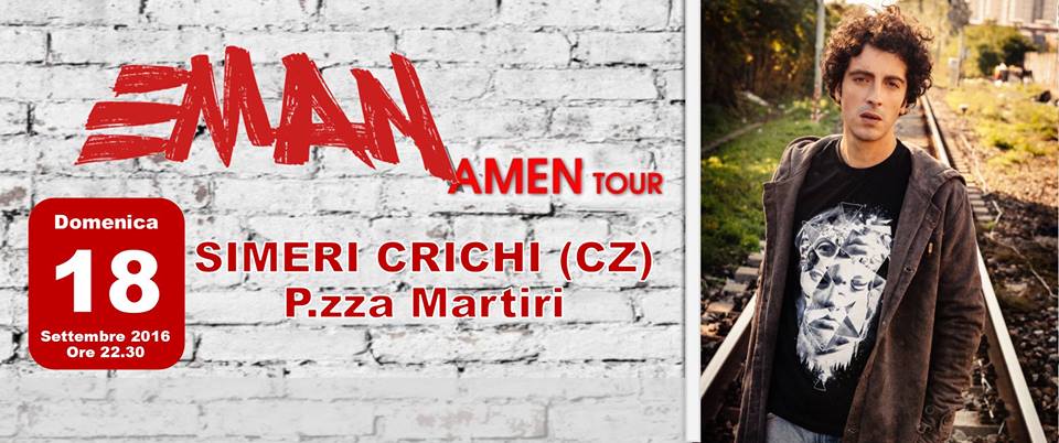 Eman chiuderà i festeggiamenti patronali di Simeri Crichi