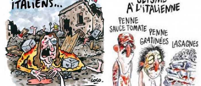 Le vignette di Charlie Hebdo che hanno indignato l'Italia