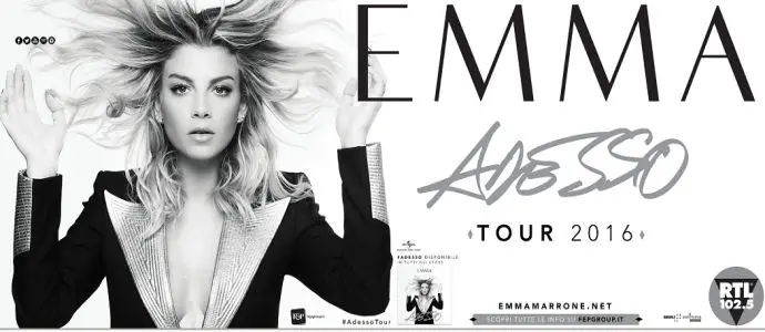 Emma Marrone  Ecco il nuovo tour "Adesso" 3 Ottobre Reggio Calabria