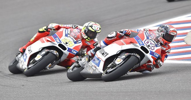 MotoGp, Gran Premio d'Austria: Doppietta Ducati. Rossi quarto preceduto da Lorenzo