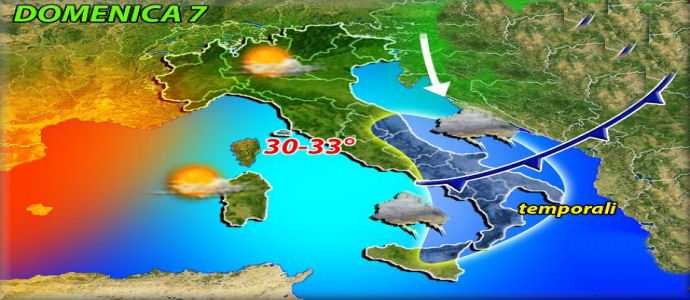 Allerta Meteo: Maltempo al Sud con il ciclone CIRCE poi TROY incombe su Ferragosto