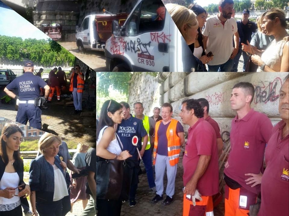 Roma, sgombero abusivi e pulizia Lungotevere. Raggi: "Non possiamo accettare una baraccopoli"